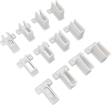 12 Pcs Plastic End Support Bracket, Closet Shelf Wall Bracket with Strong Load Bearing for Wire Shelf Systems, Practical Organizer for Cabinets, Closets, Wall Cabinets