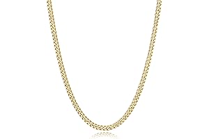 14K Gold Plated Cuban Link Chain for Men