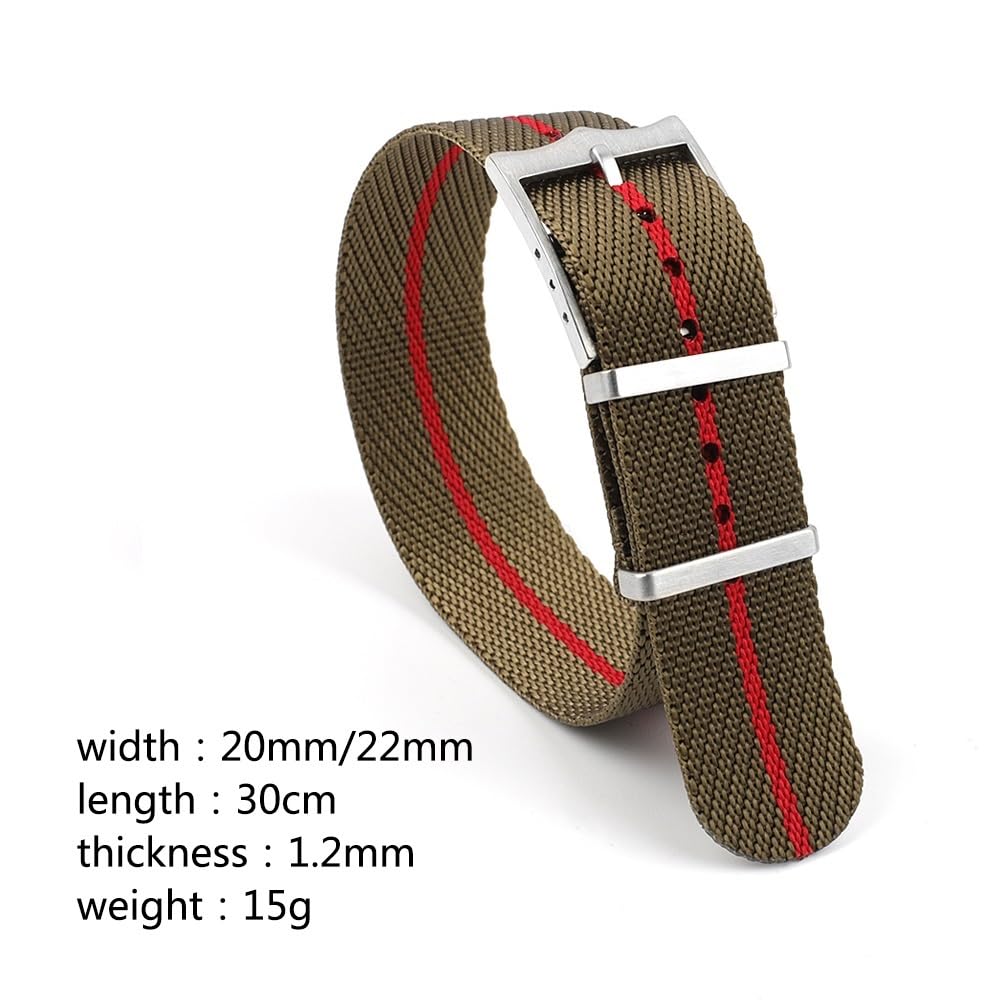 Bracelets élastiques en nylon tressé à boucle régl Bracelet de montre en Nylon bracelet de montre 20mm 22m sport bracelet intelligent accessoires de montre de remplacement bracelet de montre en nylon