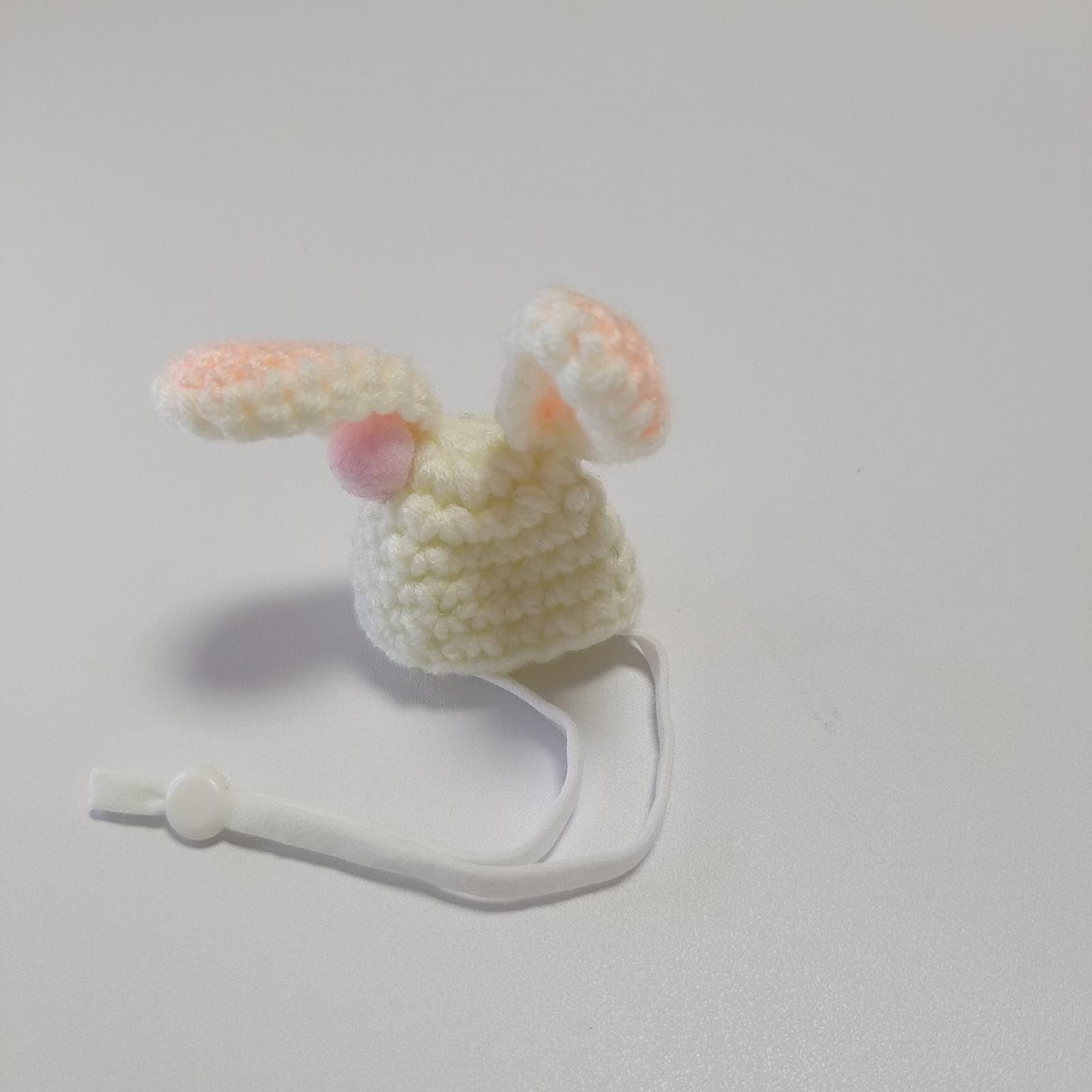 Hamster-Hut, Mini-Mütze für kleine Tiere, mit verstellbarem Riemen, handgestrickt, Frosch, Regenbogen, Karotte, kleine Hüte für , Reptil, Weihnachten, Urlaub, Exklusive Hundehalsbänder (U, One Size)