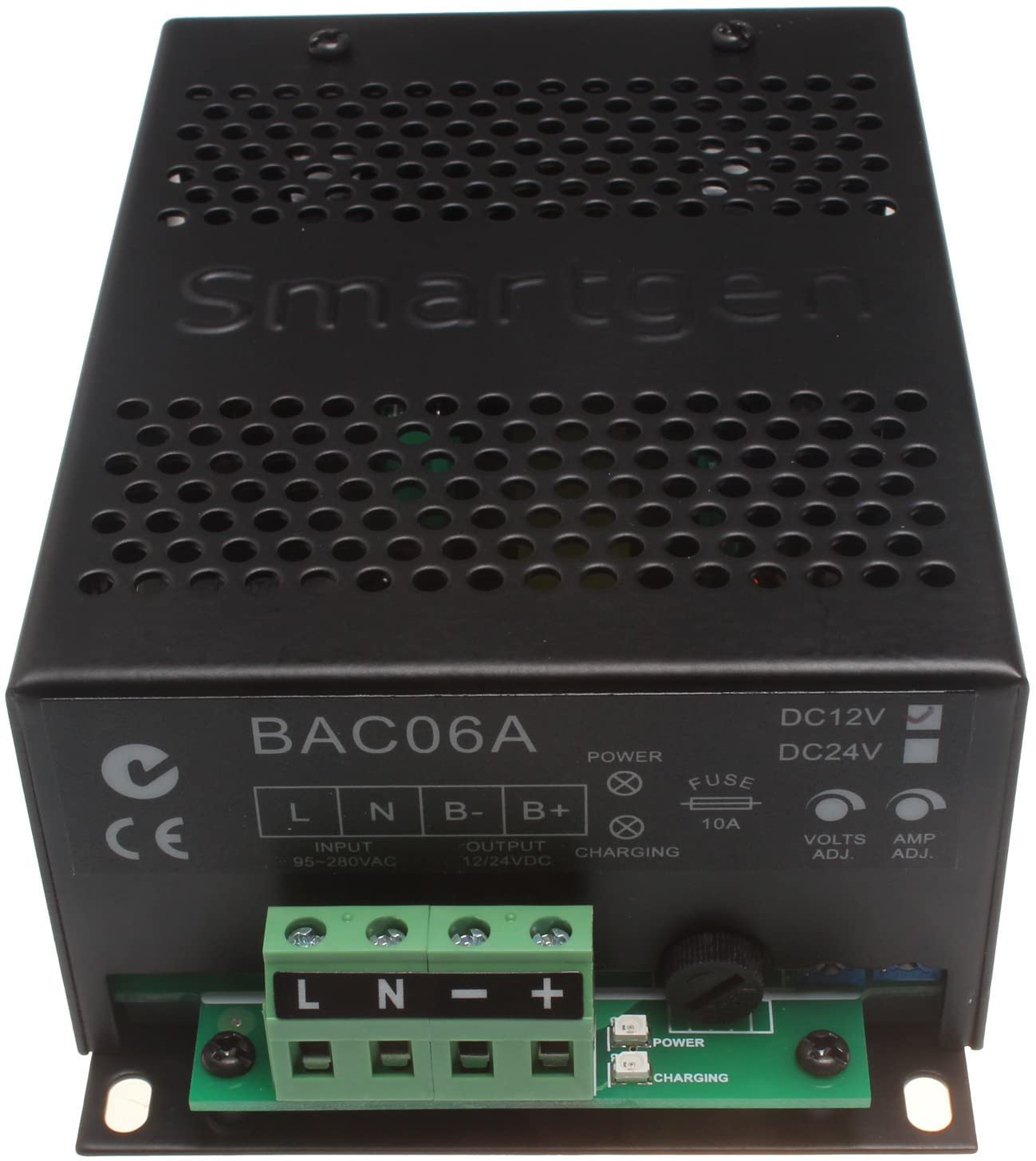 Smartgen BAC06A - Cargador de batería para generador diésel de 24 V, cargador flotante inteligente