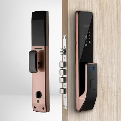 Denler Smart Door Lock DL10v1 Digital Door Lock App iPhone & Android, Fingerprint, RFID Card, PIN, Manual Key 3 Years Onsite Warranty Rose Gold