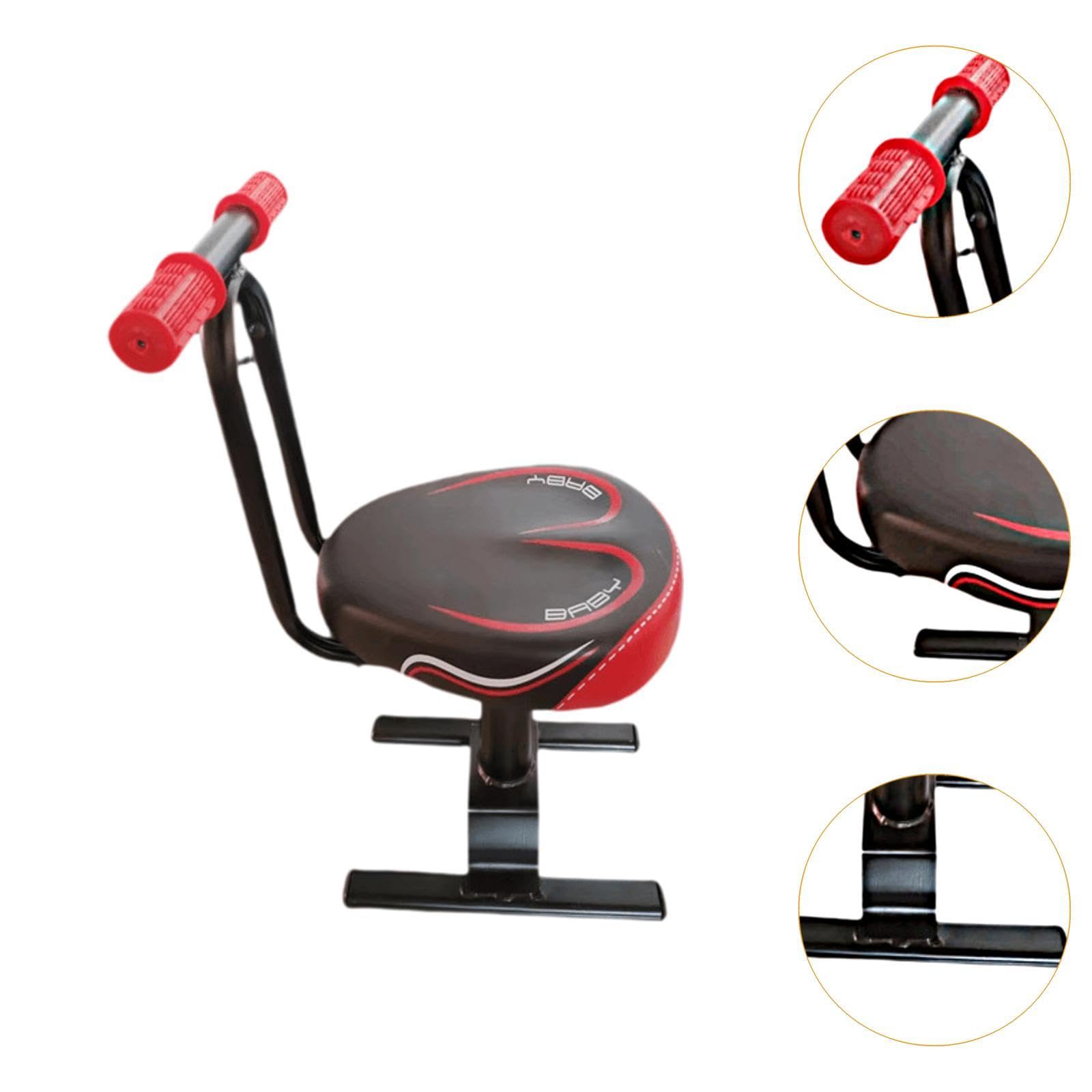 Milageto Seggiolino Bambino per Bicicletta con Recinzione di Braccioli Imbottiti Schienale Confortevole Materiali Solidi Montaggio Semplice Adatto a
