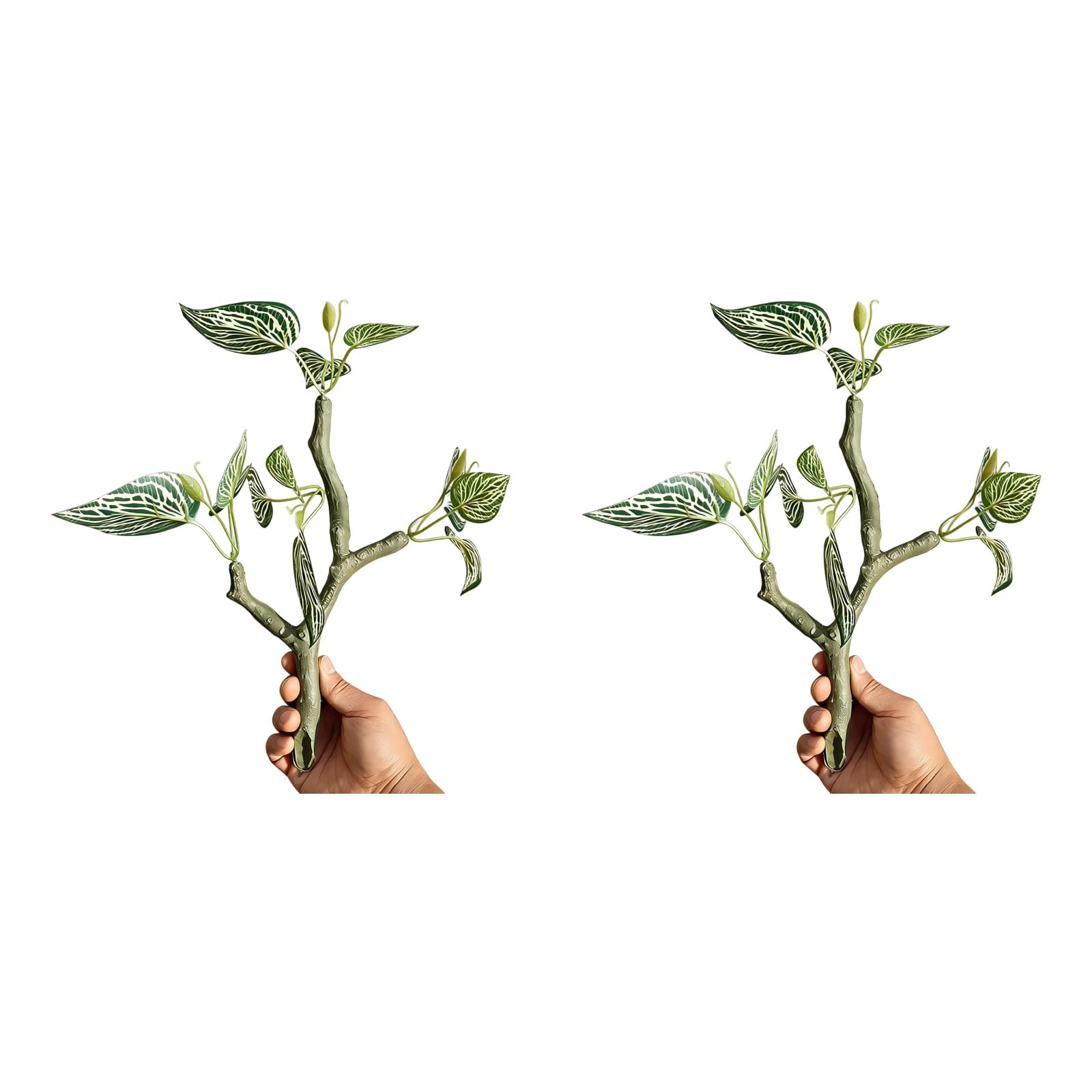 Msioytog Artificial Climbing Vine 2pcs for Pet Reptiles Terrariums Landscape Accessories Resin Branch for Fishtanks Decoration Artificial Plant Branch for Aquariums Fishtanks Enhancing Comfort