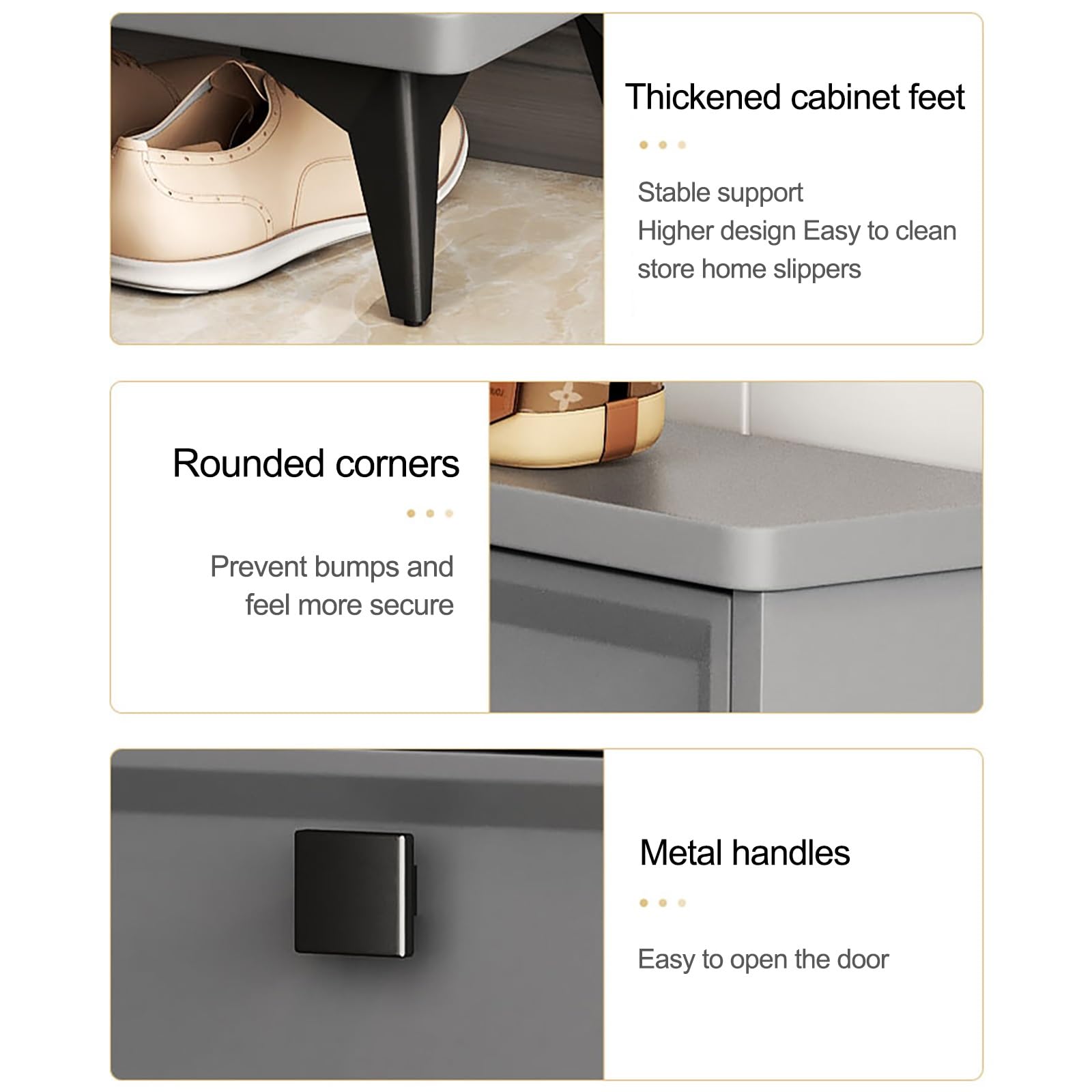 Zapatero Estrecho con Puertas y Estantes Ajustables Diseño Minimalista Armario Zapatero Ahorra Espacio Mueble Madera para Entrada Recibidor (verde60 cm/23,6")