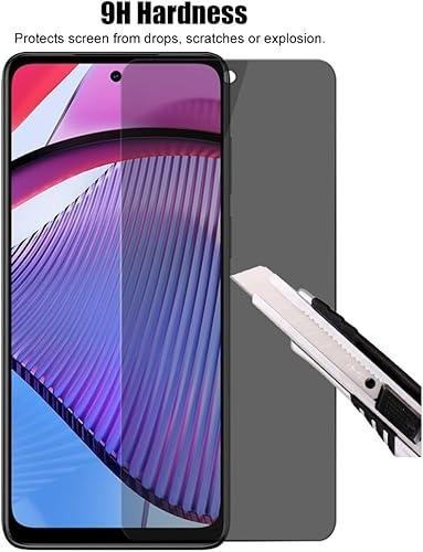 Miniatura 6 de (3+3) para Motorola Moto G Power 5G 2023 (3 unidades) Anti Spy Private Protector de pantalla de privacidad de vidrio templado con protector de lente