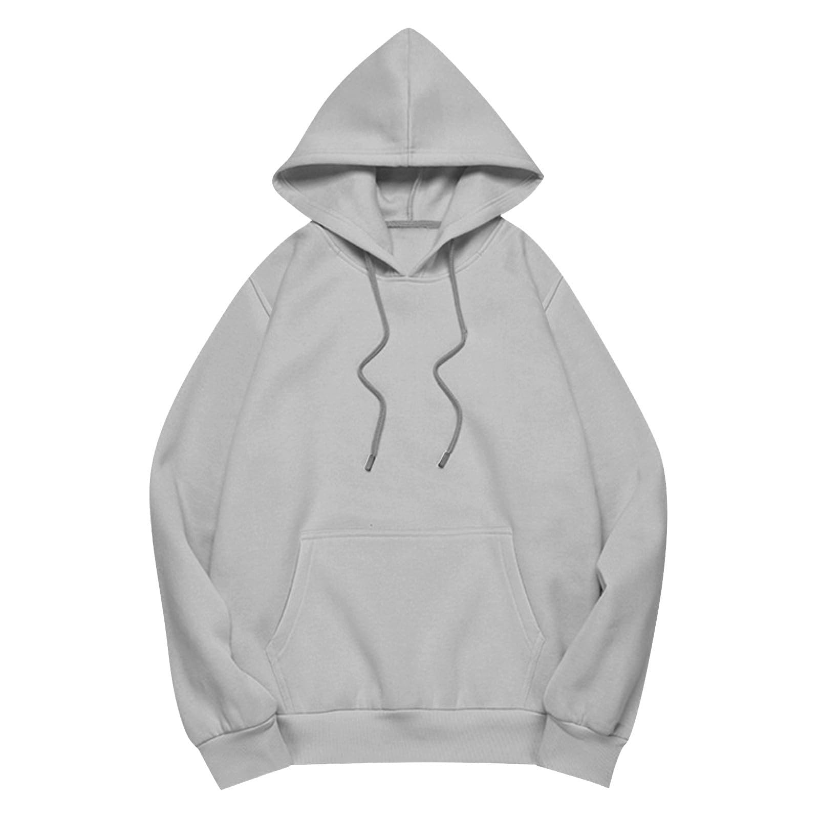 Generico Sweatshirt Donna con Cappuccio A Maniche Lunghe Tinta Unita Casual | Felpa Con Tasche E Coulisse Leggero Hoodie Morbida E Confortevole Pullover Top Vestibilità Larga Da Indossare Tutti I Giorni