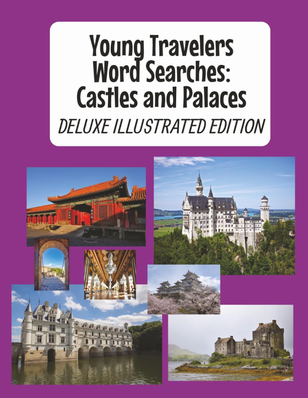Young Travelers Word Searches Castles and Palaces: Deluxe Illustrated Edition (Young Traveler Puzzle Books)
