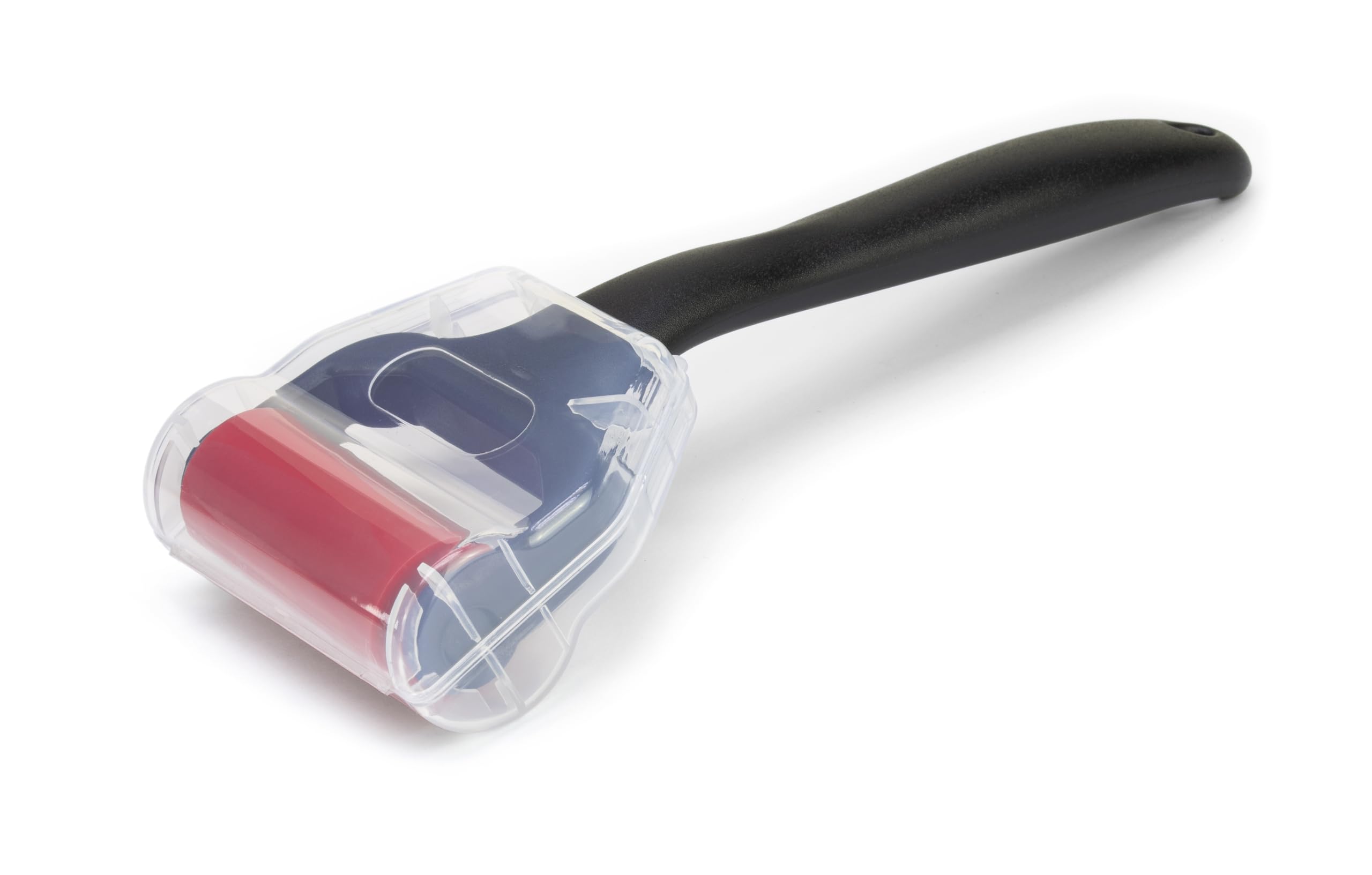 Dynavox WR-50 środek do czyszczenia płyt gramofonowych, silikonowy wałek do efektywnego usuwania kurzu i czyszczenia płyt winylowych, 5 cm szerokości, czarny/czerwony