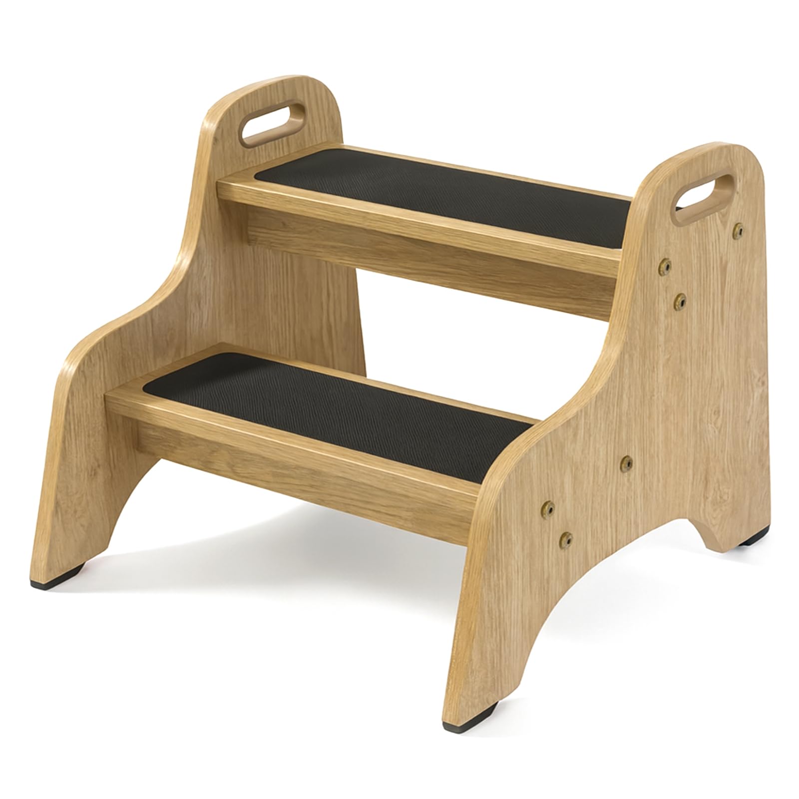 Tritthocker Kinder aus Holz – extra stabil & rutschfest, Anti-Rutsch Stufen, sichere Rundkanten, Fester Halt – ideal für Bad, Toilette & Küche