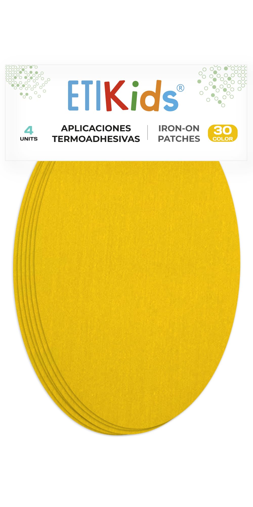 4 Gold Iron-On Fabric Repair Patches โ Knee & Elbow Patches for Clothes, Trousers, Jackets, Sweaters & Shirts, 16 x 10 cm