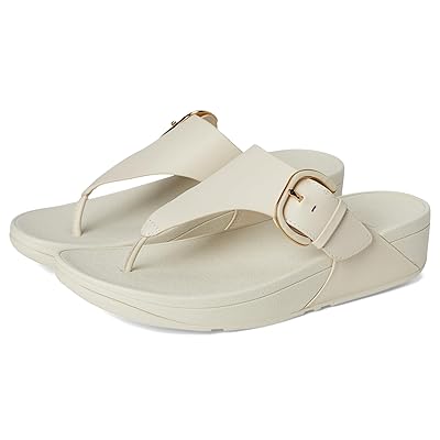 FitFlop Lulu Resin Buckle Leather Toe Post Sandals Women