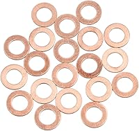 Vista 14 de X AUTOHAUX Anillo de sellado plano de cobre métrico M6 x 0.354 in x 0.039 in para tuerca de tornillo