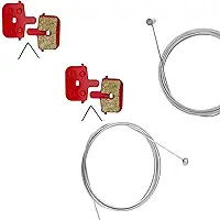 Kit Freio Bike Completo Pastilhas + Cabos 19 Fios Compatível Shimano MTB