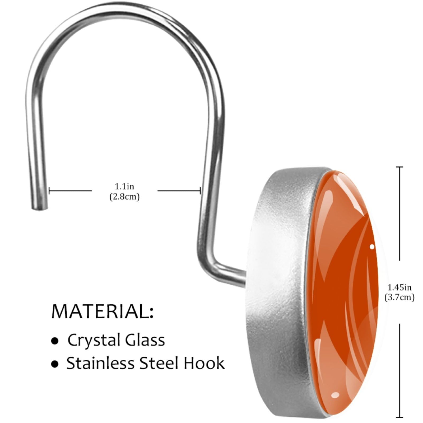 AGPTEK Duschvorhanghaken – 12 Stück, Muschel-Design, Für Stangen 22–30 Mm, Rostfrei