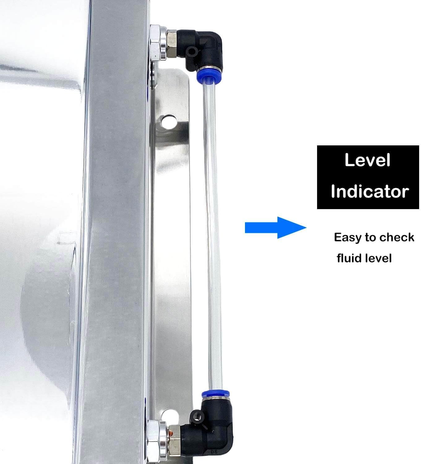 2L Universal Aluminum Radiator Coolant Overflow Expansion Tank Recovery Water Tank Reservoir (chrome)