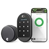 August Wi-Fi Smart Lock with Keypad, Black