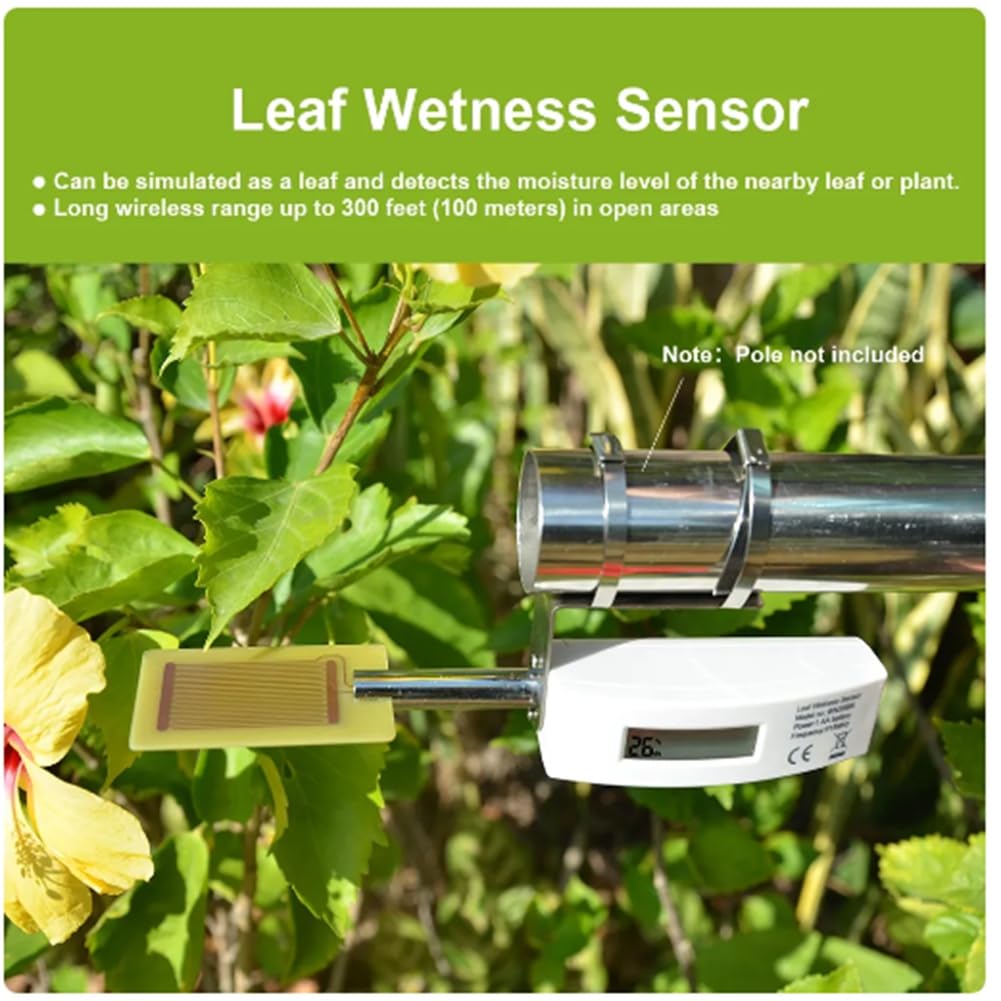 WN35 Sensore di Umidità Superficiale Fogliare Fogliame con Display LCD, Sensore di Umidità Fogliare, Sensore Fogliame Supportato Fino A 8 Canali