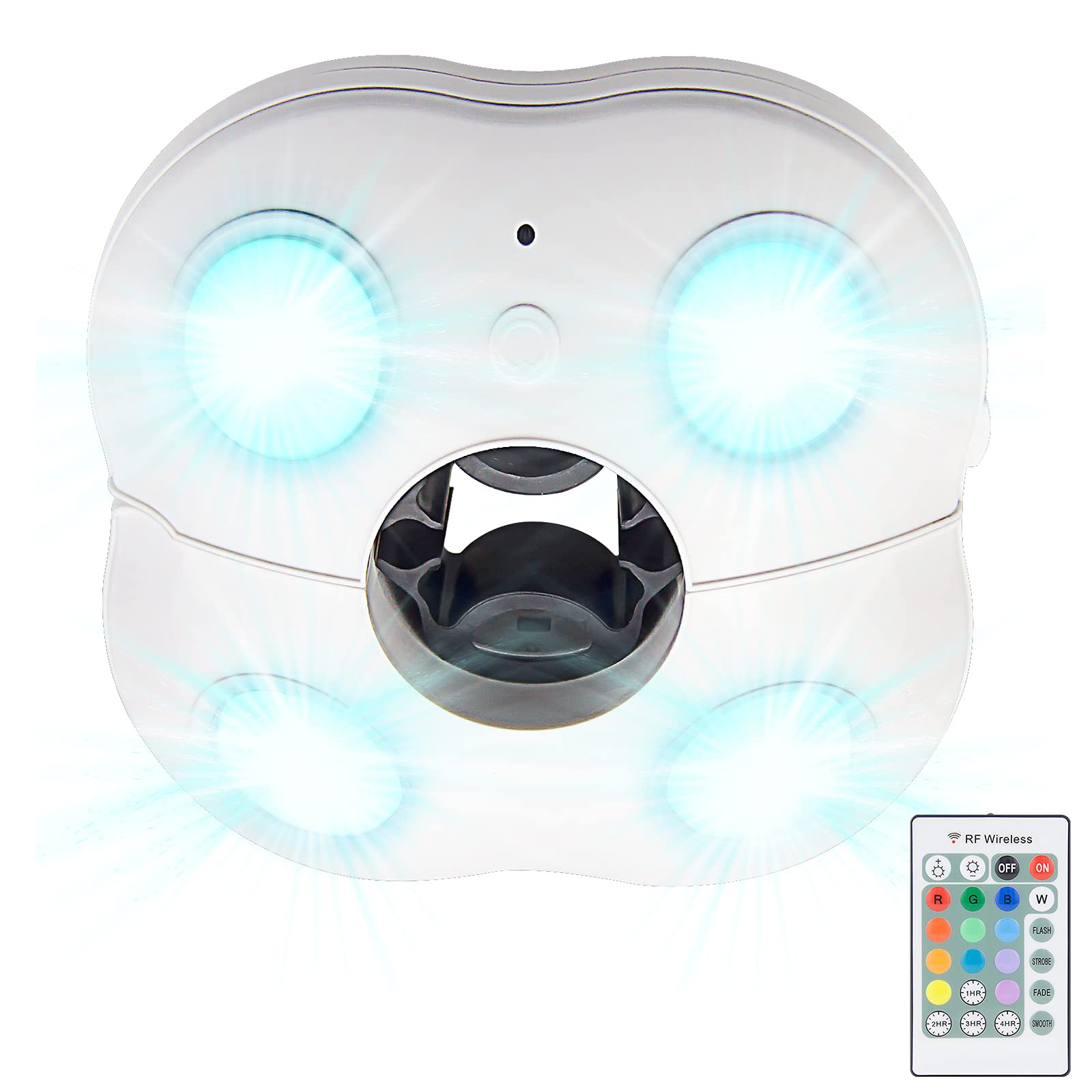 HONWELL LED Parasol Umbrella Light with Cantilever and Dimmable Feature - Garden Atmosphere Light, Battery Operated, Outdoor Patio Use, 12 Color Changing RF Remote Control