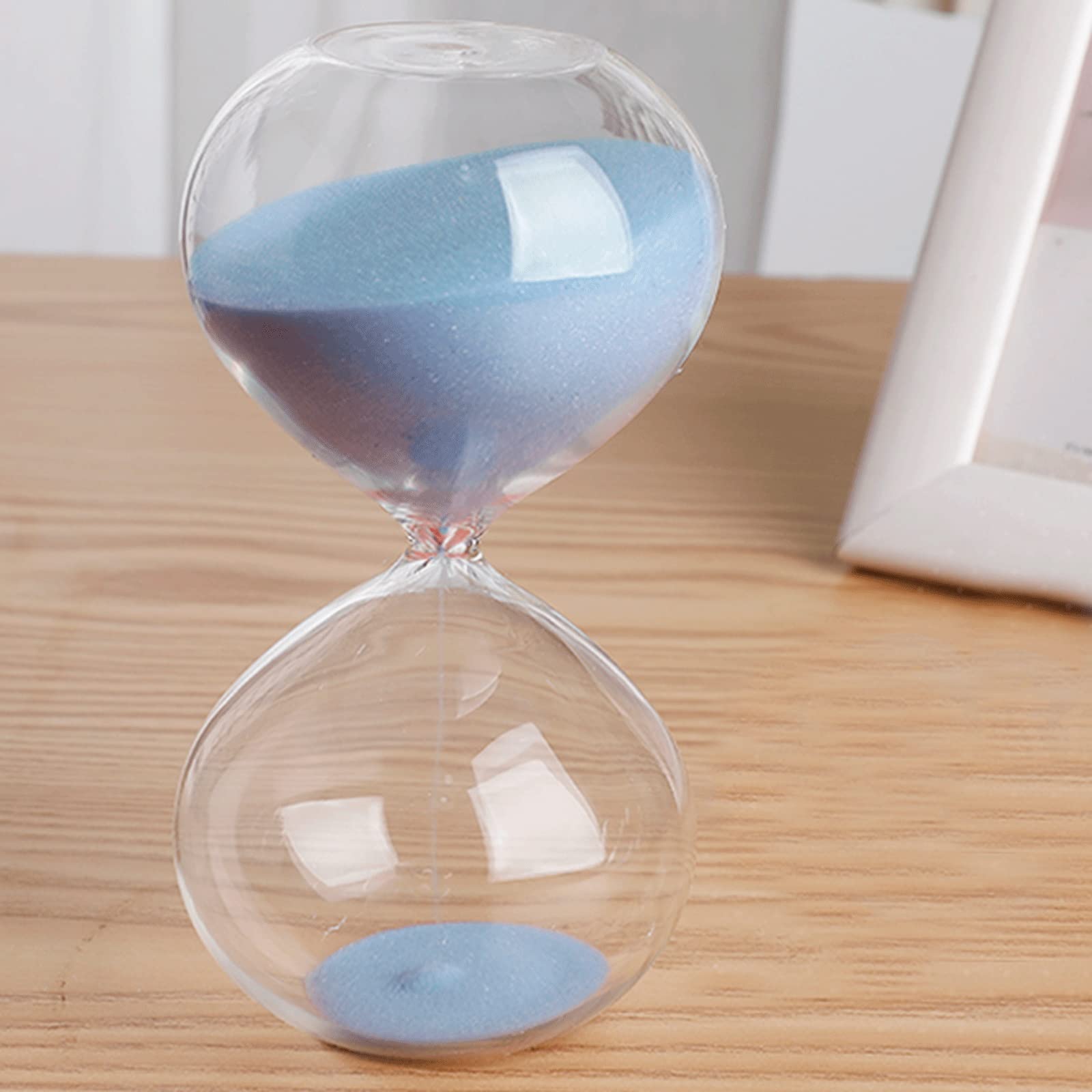 Reloj de Arena, Temporizador de Arena portátil 45/60 Minutos, Grande, Colorido, Vidrio Transparente y Liso(Purple,60 Minutes(14.5 * 7.5cm))
