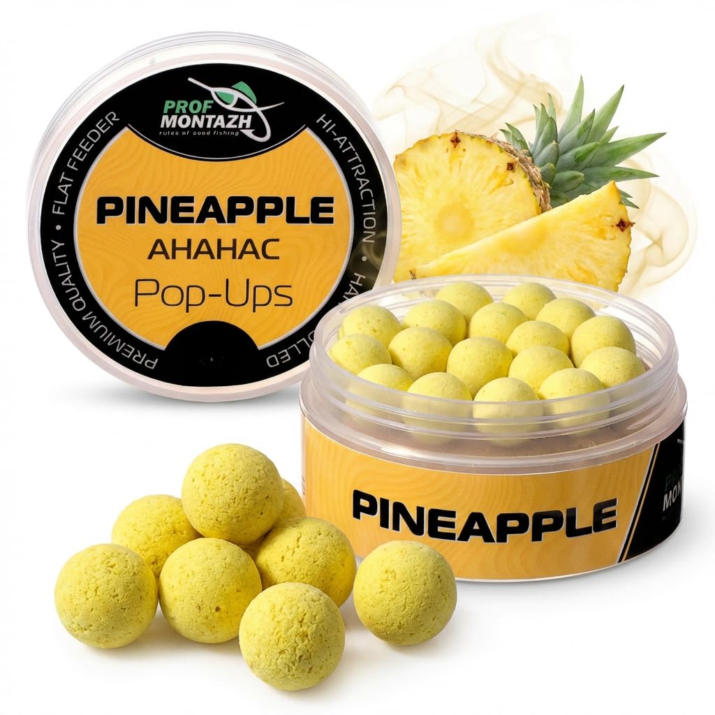 Generisch Pop-Ups Karpfen boilies Pineapple 12mm – Method Feeder Boilies, Angeln zubehör, 30g dose