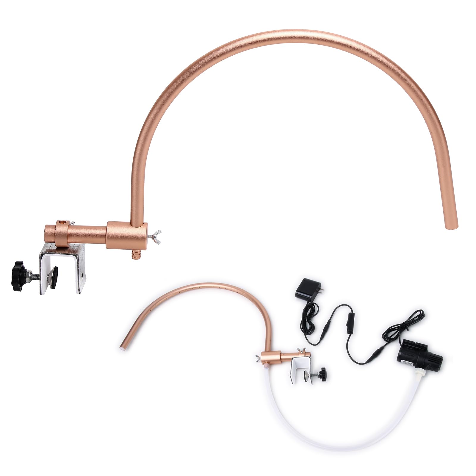 Professional Head Spa Waterfall Equipment with Pumb, Adjustable Shampoo Bowl Attachment, 20 x 17 inches, Gold