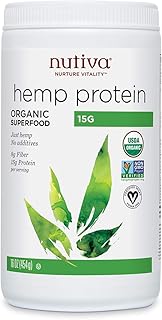 Nutiva Organic, Cold-Processed Hemp Protein from non-GMO, Sustainably Farmed Canadian Hempseed, 15 G, 16 Ounces