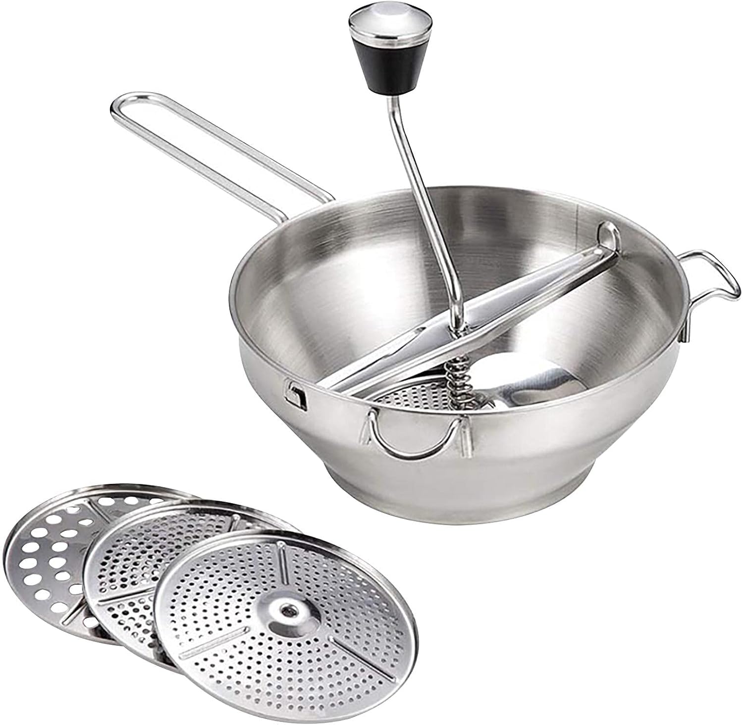 Amazon｜裏ごし器 フード ミル ホワイト ミル 大容量 フードミル 手動 フードミル 裏ごし器 野菜 ミンサー 野菜調理器 ムーラン ジャム ピューレ ソース 離乳食作り 家庭用 業務用