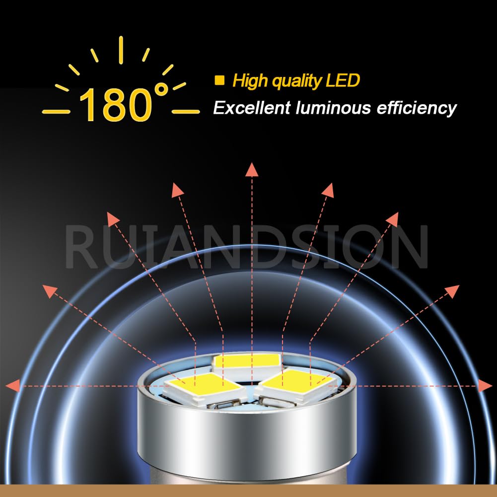 Ruiandsion 5pcs 6V E10 Lampadine LED Bianco 5630 2SMD E10 Base a Vite Mini Lampadine Sostituzione Aggiornamento Torcia Testa di Lavoro Lampada Torcia Strumenti Torcia Elettrica