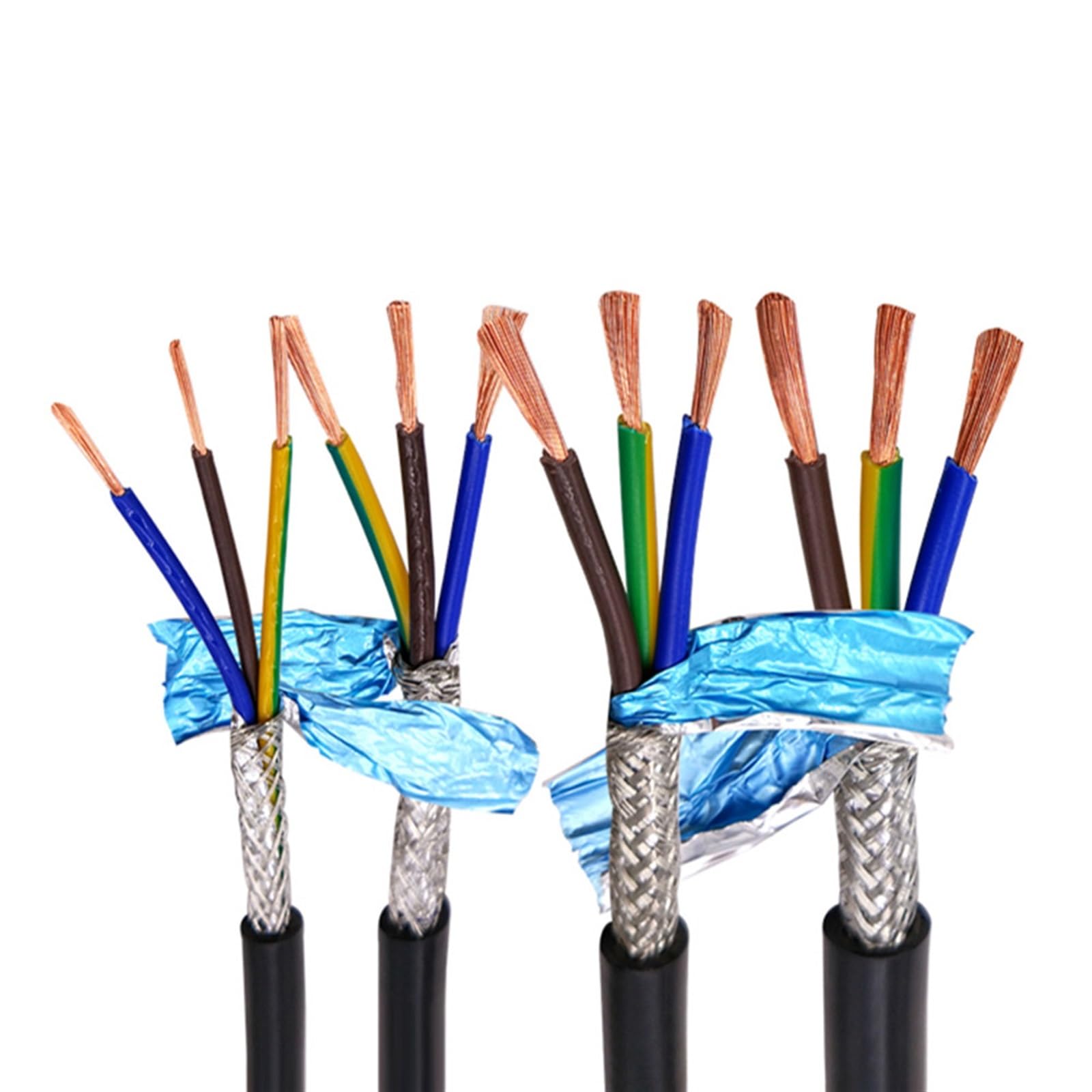 Cables de control apantallados, Telar antiinterferente del conector de cable blindado multinúcleo alambre 22AWG 0.3m m la señal control(10 cores 5 meters)
