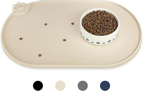 Miniatura 1 de Mantel individual de silicona para perros y gatos, antideslizante, impermeable, para evitar el desbordamiento de alimentos y agua, bandeja de platos