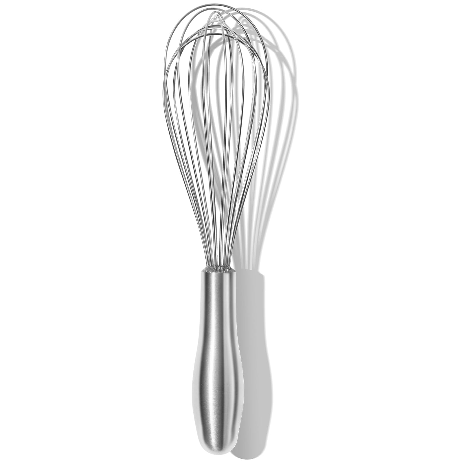 1810 stainless steel whisk ergonomic handle dishwasher safe metal whisk professional whisk for kitchen cooking perfect for blending whisking baking and beating 10-inch wire wisk