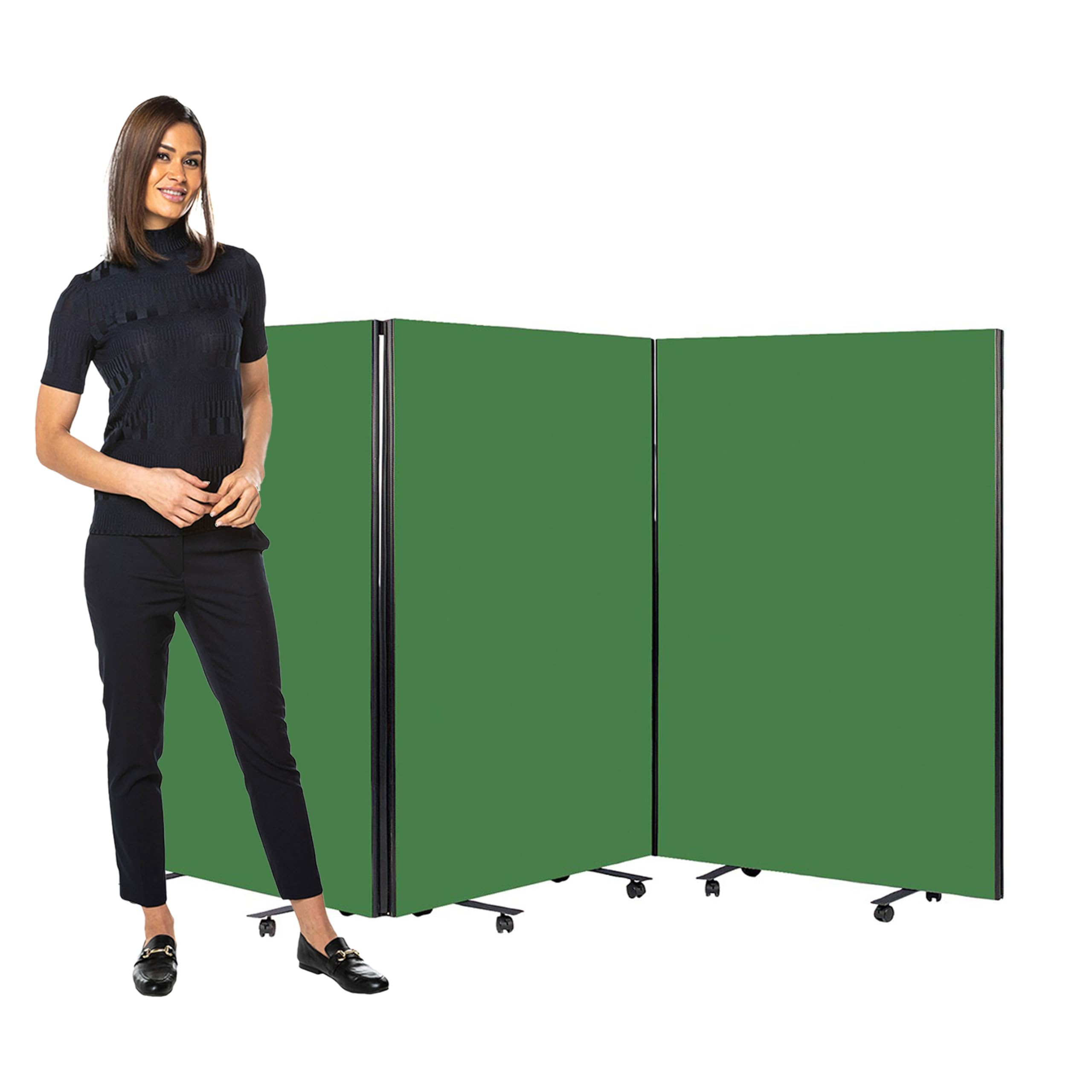 Wonderwall Mobile Divide & Display Screen 122 x 120cm, Emerald