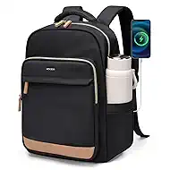 MDODO Laptop Backpack for Women,Travel Backpack with Laptop Compartment,Casual Daypack College Bookbag Computer Work Backpack, Black