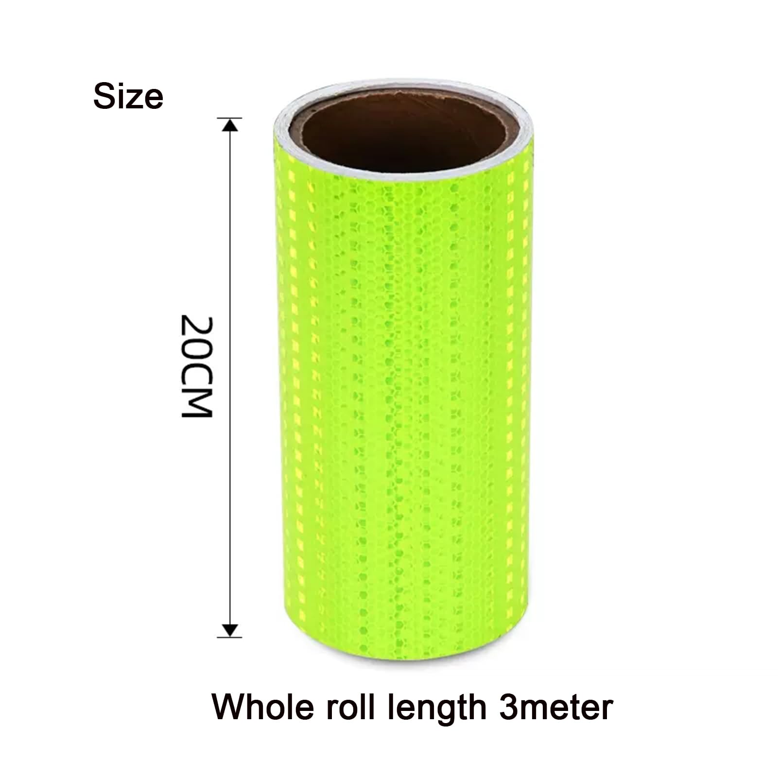 Ruban réfléchissant, ruban adhésif réfléchissant, Ruban d'avertissement réfléchissant 20 cm x 3 m multicolore(Bright Yellow)