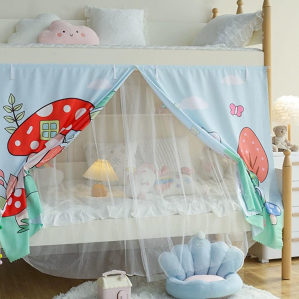 Moustiquaire De Lit Étudiant - 90x190x150cm Blanc - Pour Lits Superposés Dortoir - Tissu Respirant Polyester