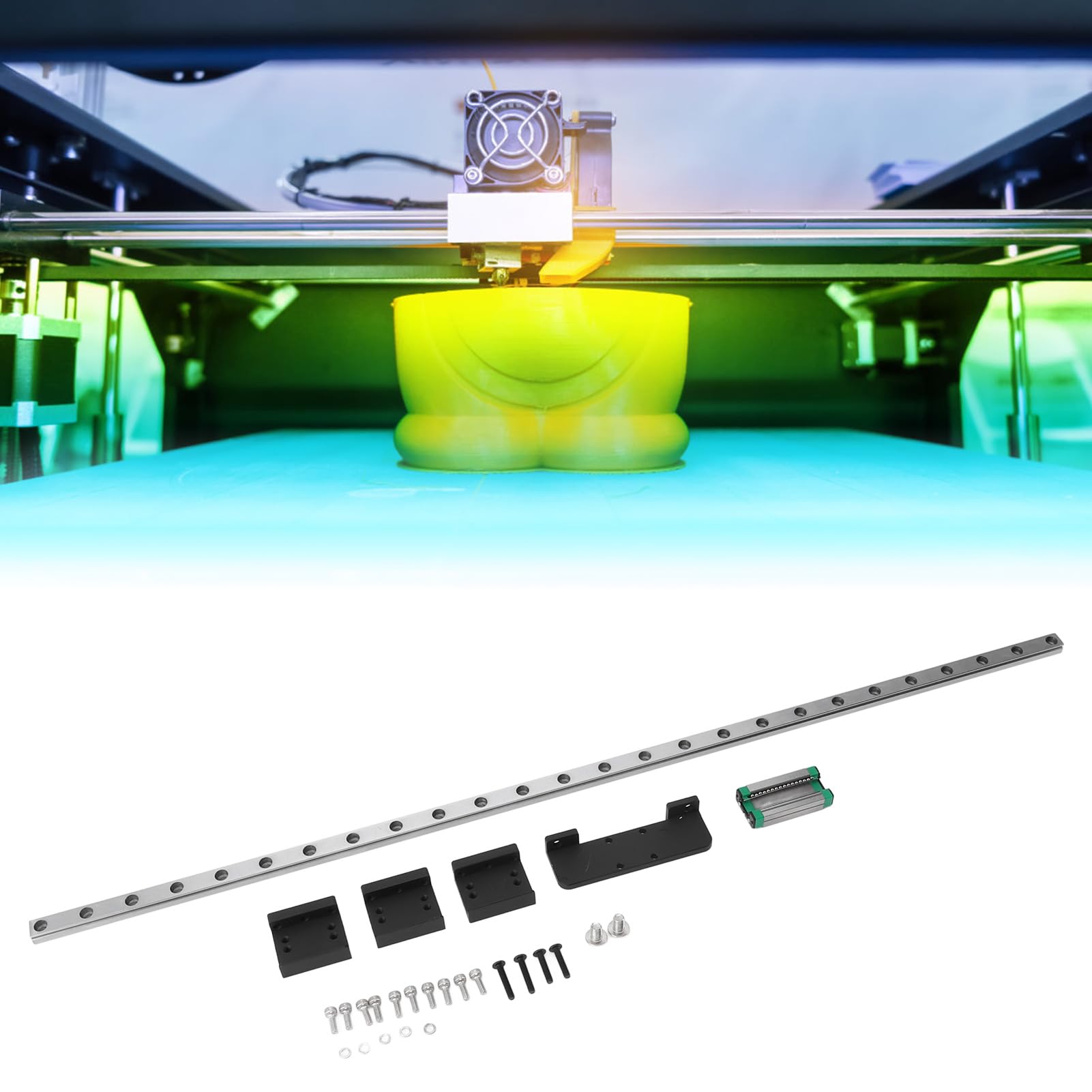 Kit Guida Lineare per Stampante 3D X Axes per 3 4 Design Modulare Buona compatibilità Realizzato in Acciaio Cr Ad Alto Tenore di Carbonio