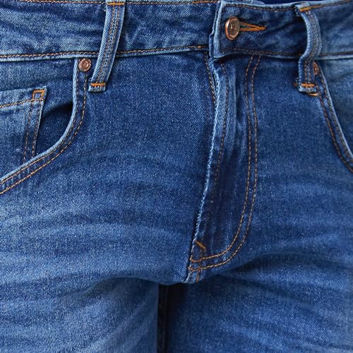 Image of Spykar Men's Ricardo Straight Fit Mid Rise Casual Jeans