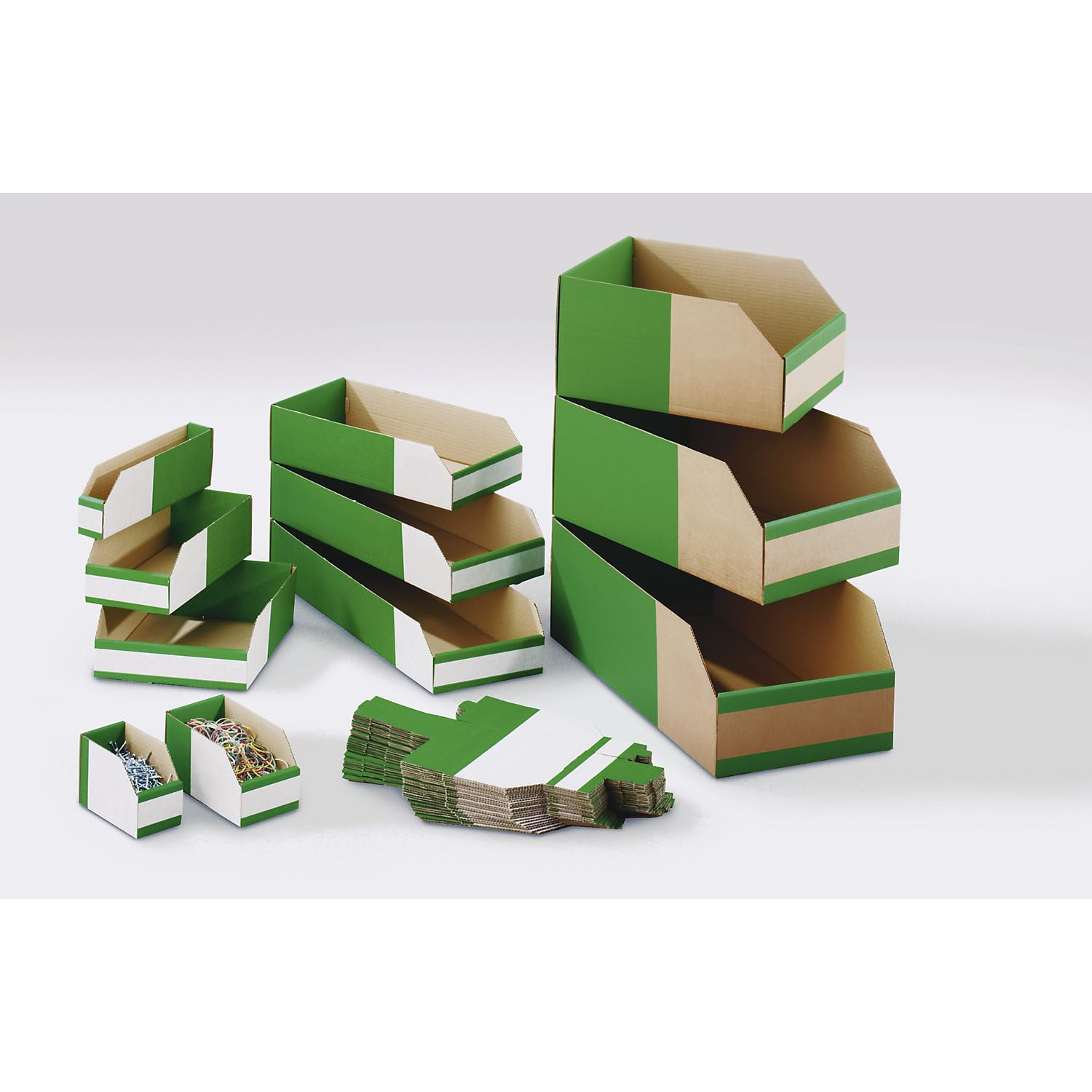 kaiserkraft | Karton-Regalkasten | einlagig und Faltbar | VE 50 Stk | LxBxH 500 x 100 x 100 mm