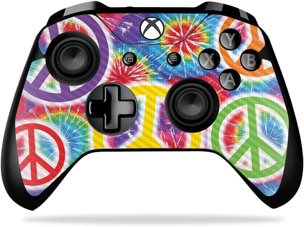 MightySkins Carbon Fiber Skin for Microsoft Xbox One X Controller - Rainbow Smoke | Protective, Durable Textured Carbon Fiber Finish | Easy to Apply, Remove, and Change Styles | Made in The USA