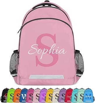 Custom Travel Laptop Backpack, Lightweight Personalized Work Computer Backpack for Men Women, Casual Daypack, Cotton Candy