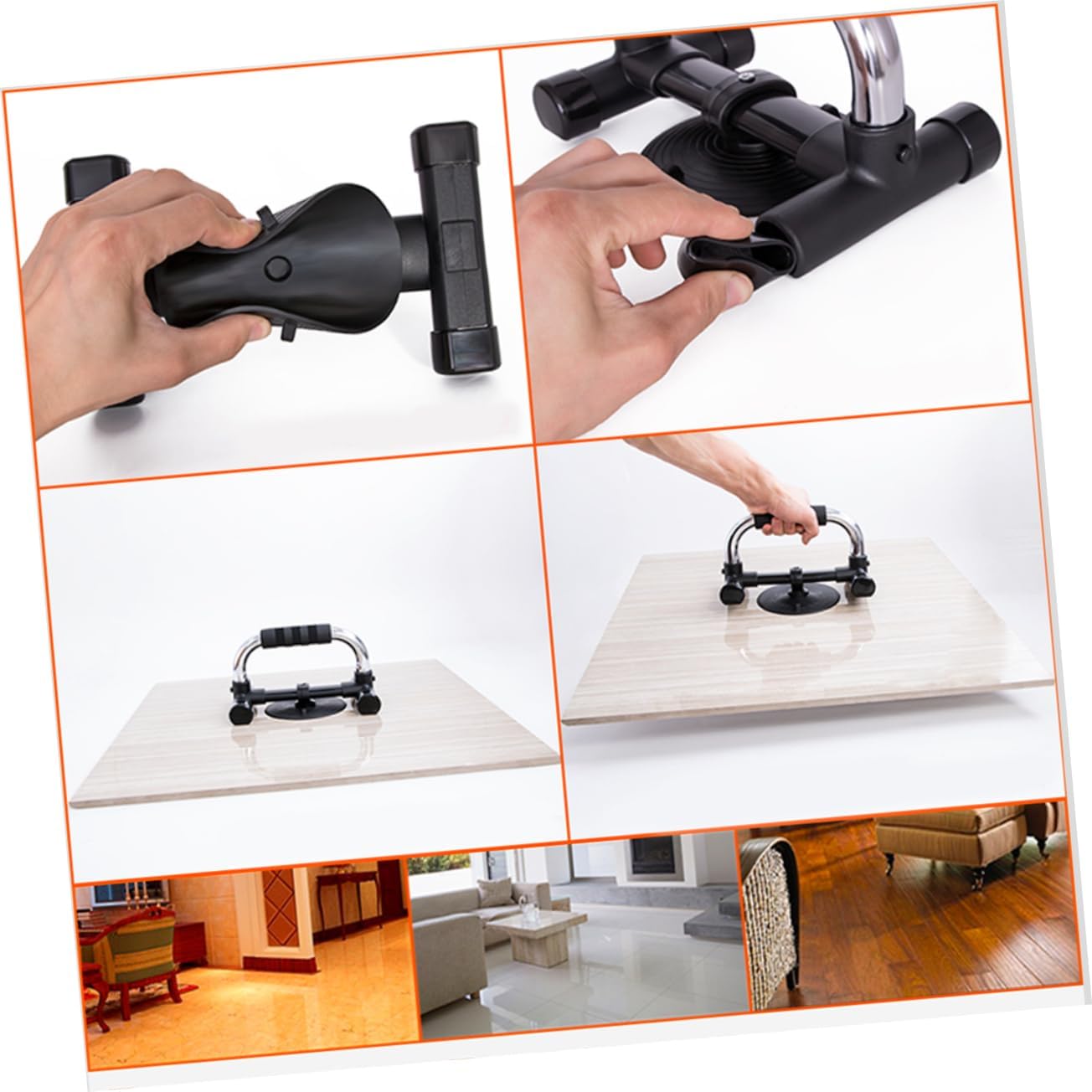 Yardwe H-type Bars with Suction Cups Multifunctional Grip Fitness Tool Indoor Exercise Equipment for Home Workouts and Strength Training