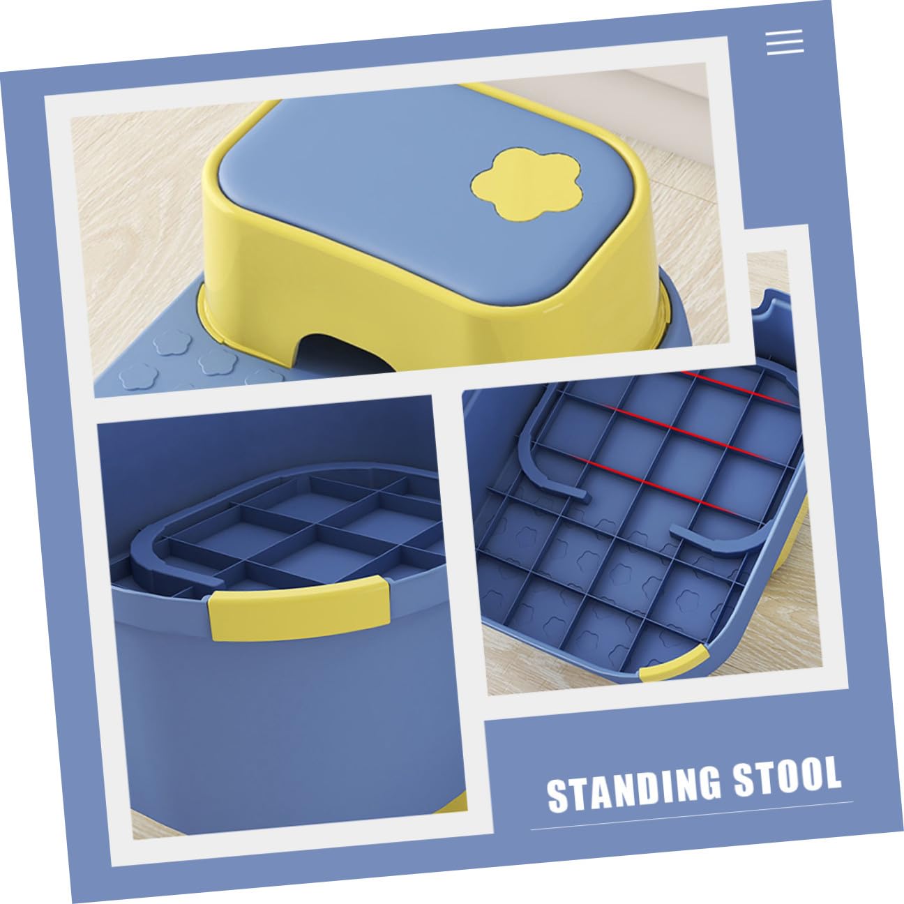 Gatuida Sgabello per Bagno Bambino Bambina in Materiale Pp Spesso, Forma Tonda Compatta e Pratica, Scala per Bambini come Sgabello per Cambio Scarpe e Uso Quotidiano