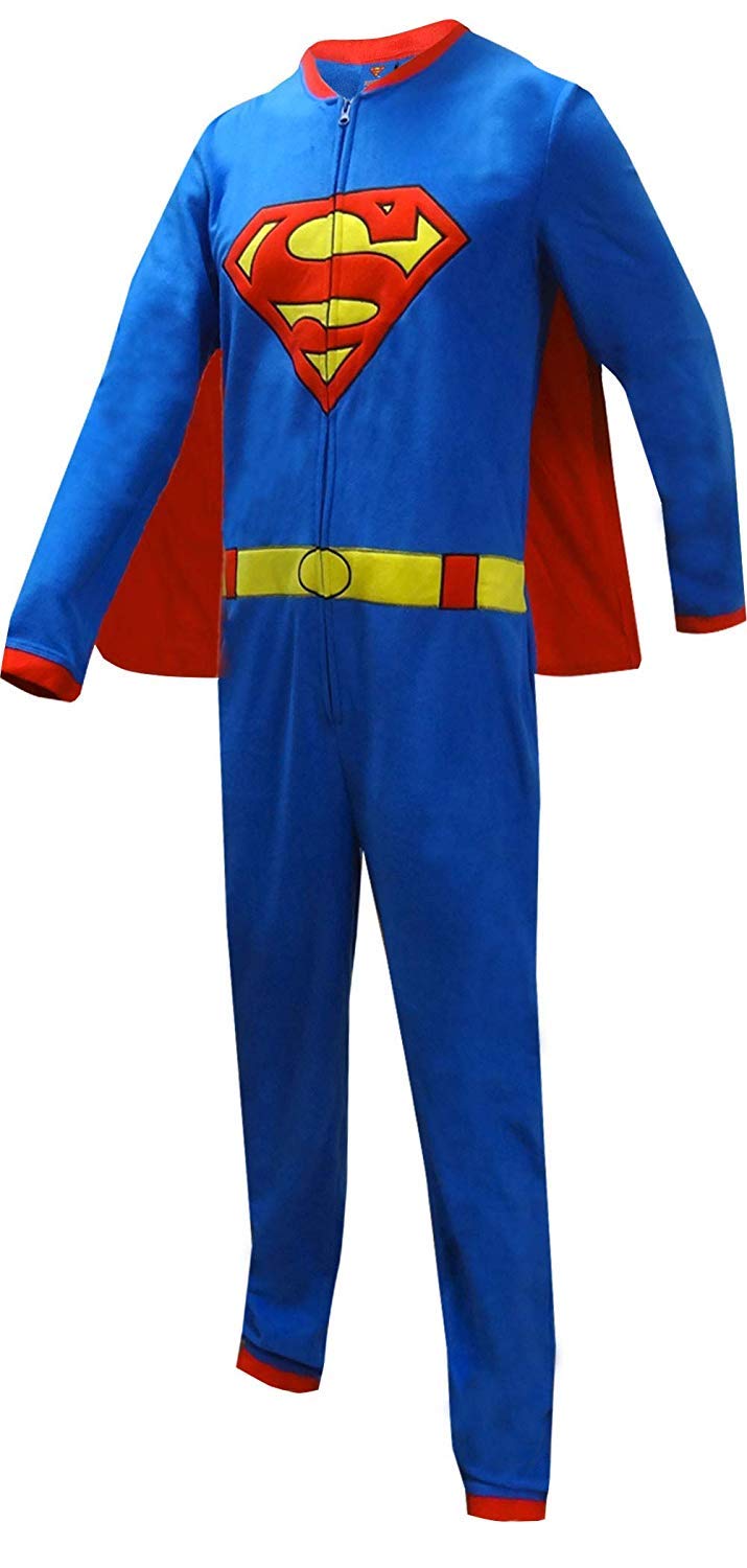 Disfraz de Superman DC Comics para adultos, pijama para cosplay