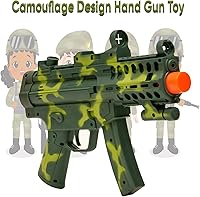 Vista 2 de BPC Juguete de rol para niños, pistola táctica de camuflaje de combate con luces LED, vibraciones y sonido para disfraz de juego de simulación