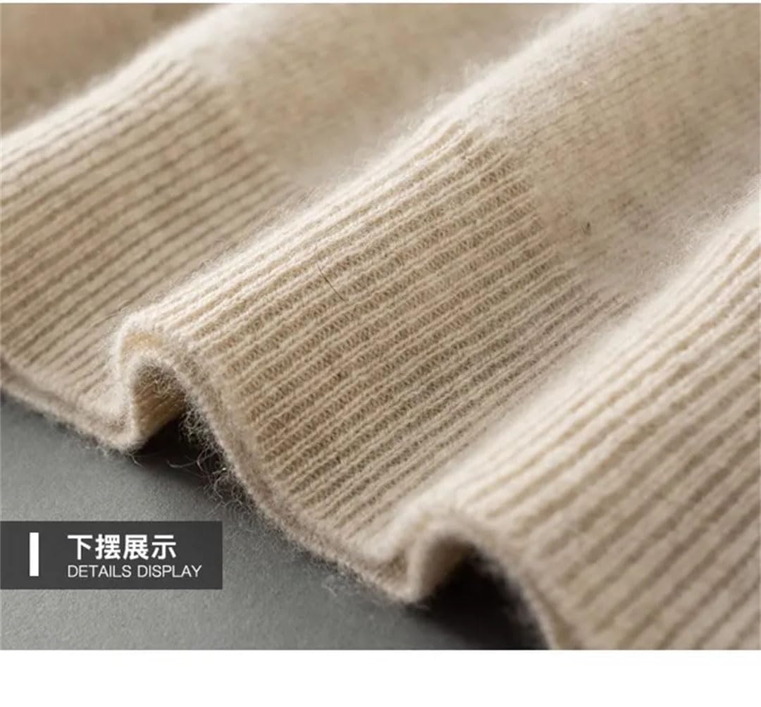 Vogrtcc Maglione da Uomo in Cashmere Lavorato A Maglia con Scollo A V, Top Casual da Lavoro