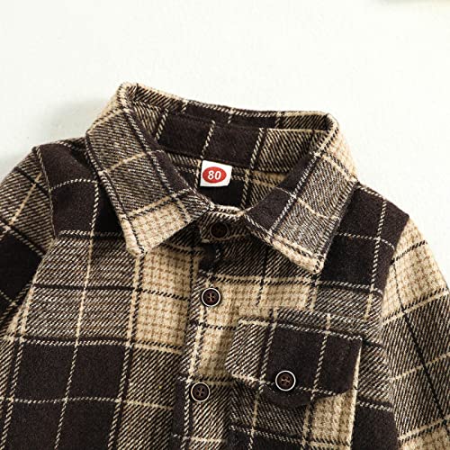 Toddler Baby Boy Long Sleeve Plaid Outerwear Jacket Infant Button Down Casual Shirt Fall Winter Clothes4