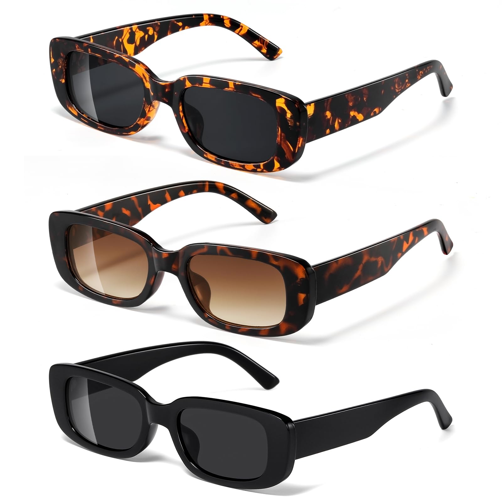 JASPIN Rectangle Sunglasses for Women Men Y2k Sun Glasses UV Protection