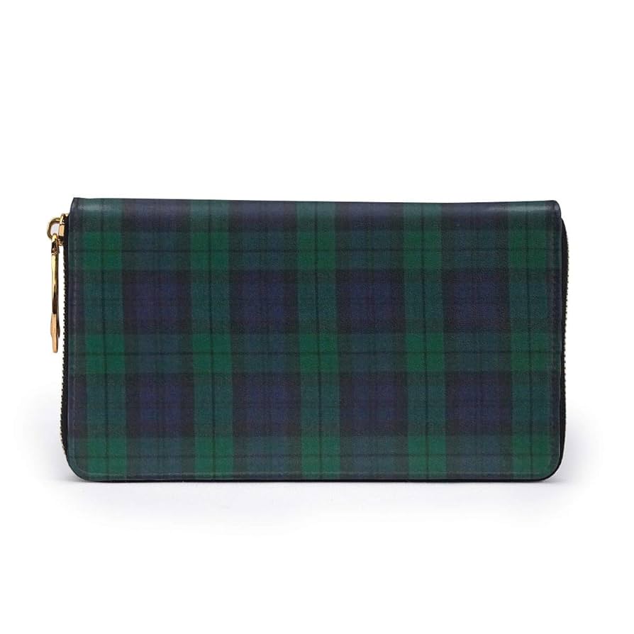 Amazon.co.jp: 財布 メンズ 長財布 ブラックチェック柄印刷 本