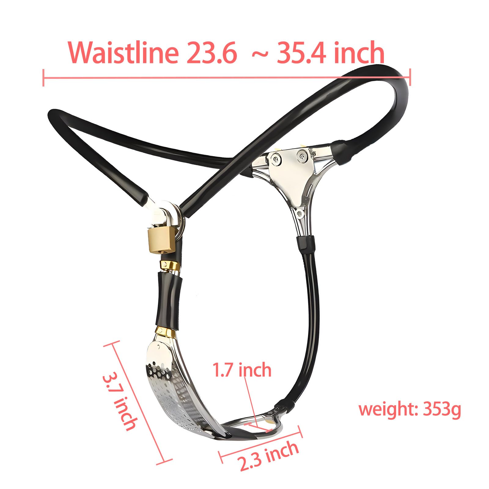 Ceinture de chasteté invisible femme acier inoxydable verrouillable culotte bondage T jouets sexuels